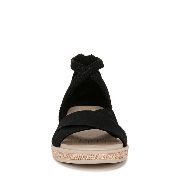 Brand New! BZees Bali Wedge Sandal Black Back Zipper Size 7 WIDE w/Original Box - Picture 6 of 8